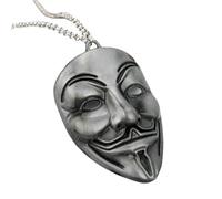 Jpltlvy Gothic Mask Pendant Keychain Necklace Dual-Use Accessory Vintage Film Inspired Gift for Collectors