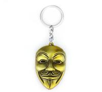 Jpltlvy Gothic Mask Pendant Keychain Necklace Dual-Use Accessory Vintage Film Inspired Gift for Collectors