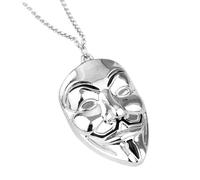 Jpltlvy Gothic Mask Pendant Keychain Necklace Dual-Use Accessory Vintage Film Inspired Gift for Collectors
