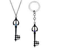Jpltlvy Keyblade Pendant Necklace Anime Keychain Heart Symbol Weapon Charm Dual Use Gift for Gamer