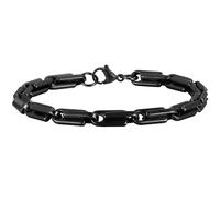 Jpltlvy Men's Bracelet Stainless Steel Handcrafted Links Hip Hop Style Industrial Silver Tone Streetwear Accessory