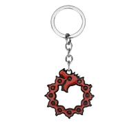 Jpltlvy Ouroboros Dragon Pendant Necklace Enamel Keychain Dual Use Medieval Anime Gift for Fantasy Fans