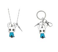 Jpltlvy Silent Knight Pendant Necklace Indie Game Keychain Dual Use Gothic Charm Gift for Gamers