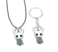Jpltlvy Silent Knight Pendant Necklace Indie Game Keychain Dual Use Gothic Charm Gift for Gamers