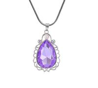 Jpltlvy Silver-tone Crystal Magic Gemstone Necklace for Special Occasions