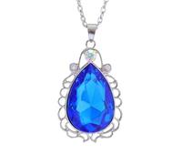 Jpltlvy Silver-tone Crystal Magic Gemstone Necklace for Special Occasions