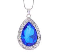 Jpltlvy Silver-tone Crystal Magic Gemstone Necklace for Special Occasions