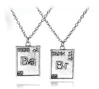 Jpltlvy Simple Style Chemistry Symbol Necklace Couple's Ba Br Pendant