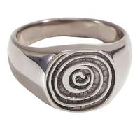Jpltlvy Stainless Steel 18K Gold Plated Fingerprint Tree Ring Engraved Minimalist Jewelry for Women Unique Signature Design Gift