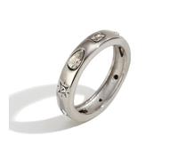 Jpltlvy Stainless Steel 18K Gold Plated Simple Women's Ring Star Round Stone Water Drop Rectangle Geometric CZ Accessory Gift