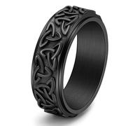 Jpltlvy Stainless Steel Celtic Trinity Knot Spinning Ring Unisex Minimalist Jewelry Rotating Symbol Ring for Men Women Gift