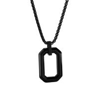 Jpltlvy Stainless Steel Geometric Pendant Necklace for Men Multishape Design Contemporary Urban Accessory Gift