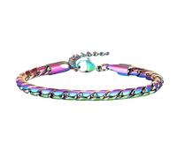 Jpltlvy Stainless Steel Handmade Chain Bracelet Vintage Twisted Geometric Design Unisex