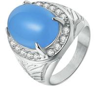 Jpltlvy Stainless Steel Men's Synthetic Sapphire Ring Luxurious Design Gift