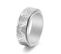 Jpltlvy Stainless Steel Neutral Style Ring Men's Rotating Eye of Providence Band Original Design