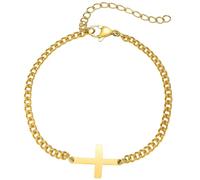 Jpltlvy Stainless Steel Simple Style Women's Bracelet Cross Pendant Daily Wear Gift
