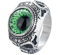 Jpltlvy Stainless Steel Skull Ring Men's Retro Jewelry Unique Demon Eye Design Gift