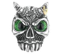 Jpltlvy Titanium Steel Men's Vintage Bull Skull Ring Creative Design for Personal Expression