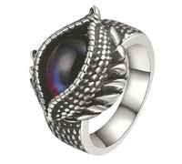 Jpltlvy Vintage Style Men's Titanium Steel Ring Unique Eye of Providence Design Gift Ready