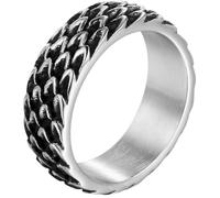 Jpltlvy Vintage Titanium Steel Ring for Men Women Unique Dragon Scale Design Couple Rings Gift for Him Her Everyday Wear