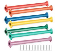 JPOIP 7 Colors 22 Inch Steel Monkey Bars Ladder Rungs Set for Backyards Playground and Children Indoor and Outdoor Climbing Kit (7 Pack)