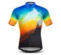 JPOJPO Cycling Jerseys Men,Mountain Bike Jersey Summer Short Sleeve Breathable Bicycle Tops Riding Bike Shirts Quick Dry