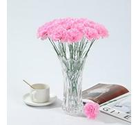 JPORSHU 10Pcs Artificial Flowers Carnation Flower,Silk Carnations Flower Bouquets, for Wedding, Home Office Garden Decoration, Table Centerpieces, Floral Arrangements (Pink)