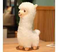 JPORSHU 17Inches Llama Stuffed Animal，Alpaca Plush Toy，Kawaii Llama Soft Pillow Dolls，for Girls Birthday Wedding Anniversary Presents Home Sofa Decor (White)