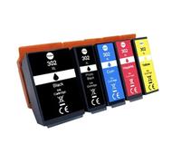 JPrbtfycr 5-Pack 302XL 302 Ink Cartridges Replacement Compatible With Printer Models Expression XP-6100 XP-6000 T302XL For Part Number 302 302XL T302XL Third Party Replacement