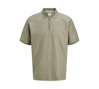 JACK & JONES Men's Jprccronnie SS Zip Polo Noos, Silver Lining, S