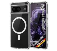 JProtect For Google Pixel 8a Case Compatible with MagSafe - Shockproof & Magnetic Mobile Phone Case for Pixel 8a Transparent/Transparent Case for Google 8a Case Magnet