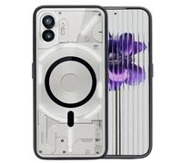 JProtect For Nothing Phone 2 Case - MagSafe Black (Top Protection & Magnetic Force) Transparent Case with Magnet for MagSafe Accessories