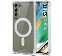 JProtect Magnetic Case for Samsung Galaxy S21 FE - Transparent, Shockproof, MagSafe Compatible