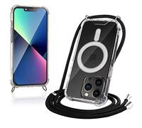 JProtect Magnetic Clear Bumper Case for iPhone 13 Pro Max with Strap & Magsafe Chain (Transparent, 6.7", Mag-13PM)