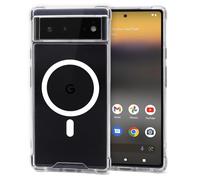 JProtect Magnetic Phone Case for Google Pixel 6 - MagSafe Compatible, Transparent/ Clear, Shockproof