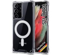 JProtect Magnetic Samsung Galaxy S21 Ultra Case/Transparent/Shockproof/Magsafe Compatible