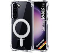 JProtect Samsung Galaxy S23 Plus Case for MagSafe, Transparent, Magnetic, Shockproof, TPU Bumper, Crystal Clear, Unisex, Plastic and Rubber