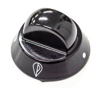 JPshop - Black hob knob Ø7 mm - Satin hub compatible with Ariston and Indesit M0208