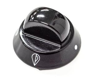 JPshop - Black hob knob Ø7 mm - Satin hub compatible with Ariston and Indesit M0208