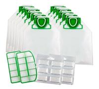 Jpshop Kit of 12 Microfibre Bags - 2 Fragrances - 2 Compatible Filters Kobold Vk200/220S