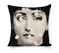 JPSilver Lina Cavalieri Cotton Linen Throw Pillow Case, Decorative Cushion Cover Square Art Personalized Eye,Only Includes Pillowcase, 18X18 Inch(45X45cm) (H9)