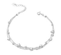 JPSSJGYH You Did It Bracelet, Adjustable Double-layer Star Bracelet, Embrace Your Strong, Inspirational Jewelry Gift for women (Silver)