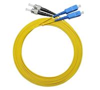 JPVLCNDJ 10pcs SC/UPC-ST/UPC Single mode dual core fiber optic patch cord simplex Jumper Cable SM Duplex 2 cores Optic 1m 2m 3m 5m 10m(10m)