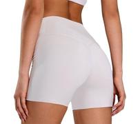 JPXJGT Fast-drying Breathable Yoga Shorts Women's High-waisted Belly Tucking Gym Pants Hip Lifting Running Tight Sports(Size:S,Color:White)