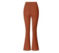 JPXJGT High Waist Belly Tightening Elastic Fitness Leggings Flared Pants Comfortable Sportsyoga Leggings for Woman(Size:XL,Color:Orange)