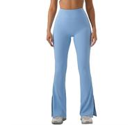 JPXJGT High Waist Micro Raging Sports Pants Lifting Hip Yoga Flare Pants Tight Running Wide Leg Pants for Women(Size:XL,Color:Blue)