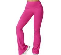 JPXJGT Hip Lifting Sports Flared Pants Breathable Quick Drying High Waist Bell-Bottoms Wide Leg Yoga for Women(Size:XL,Color:Pink)