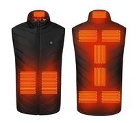 JPXJGT Men Electric Warming Vest 9 Heat Zones Adjustable Heated Jacket S-8XL