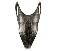 JPXJGT Men's Bodysuit Leotard Thong Wrestling Singlet Jumpsuit Triangle Briefs Convex(snakeskin,One Size)