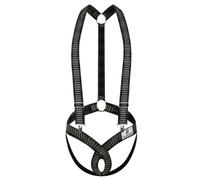 JPXJGT Men's Jockstrap Leotard Jumpsuits Triangle Briefs Convex Wrestling Singlet Bodysuit (Black,L)